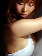 Lovely Japanese teen model has nice tits