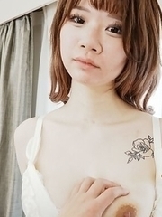 Tumugi Nakahara is an aspiring model and has big juicy boobs